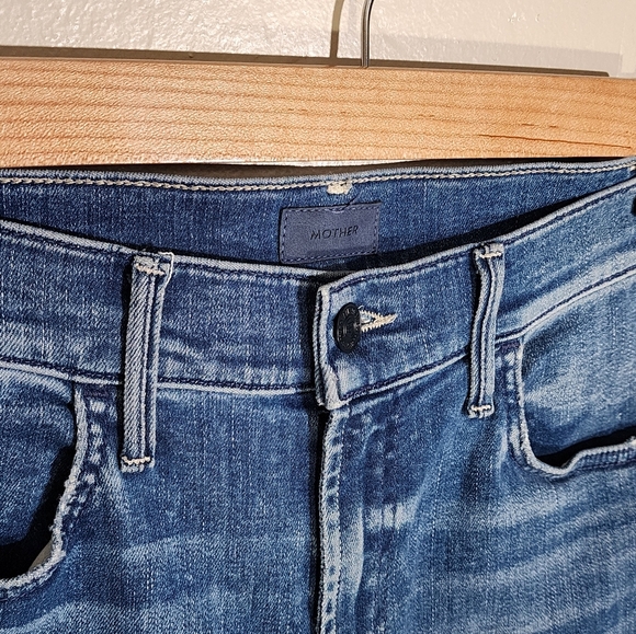 Mother Denim Blue Distressed Women's Jeans - Picture 4 of 7